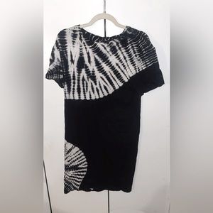 Tie Dye Black/White Mini Dress